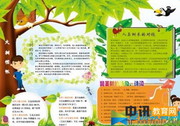 312植树节手抄报设计图