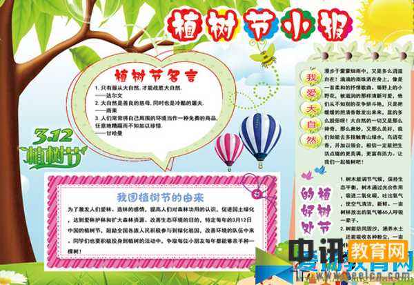 2017年植树节手抄报设计图