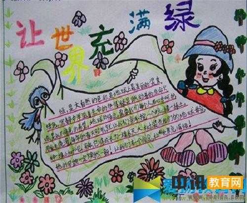 2017植树节手抄报版面设计图大全