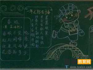 关于开学啦黑板报花边图