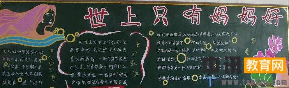 三八节黑板报内容好看简单的图片大全
