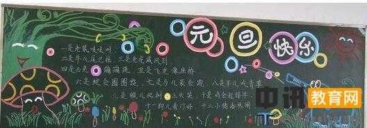 元旦黑板报图片大全 元旦的来历和习俗