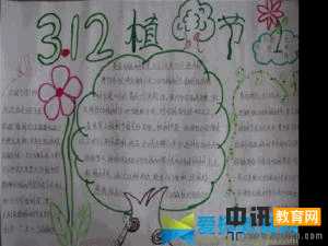 小学生植树节手抄报图片模板简单又漂亮