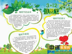 植树节手抄报边框简单又漂亮